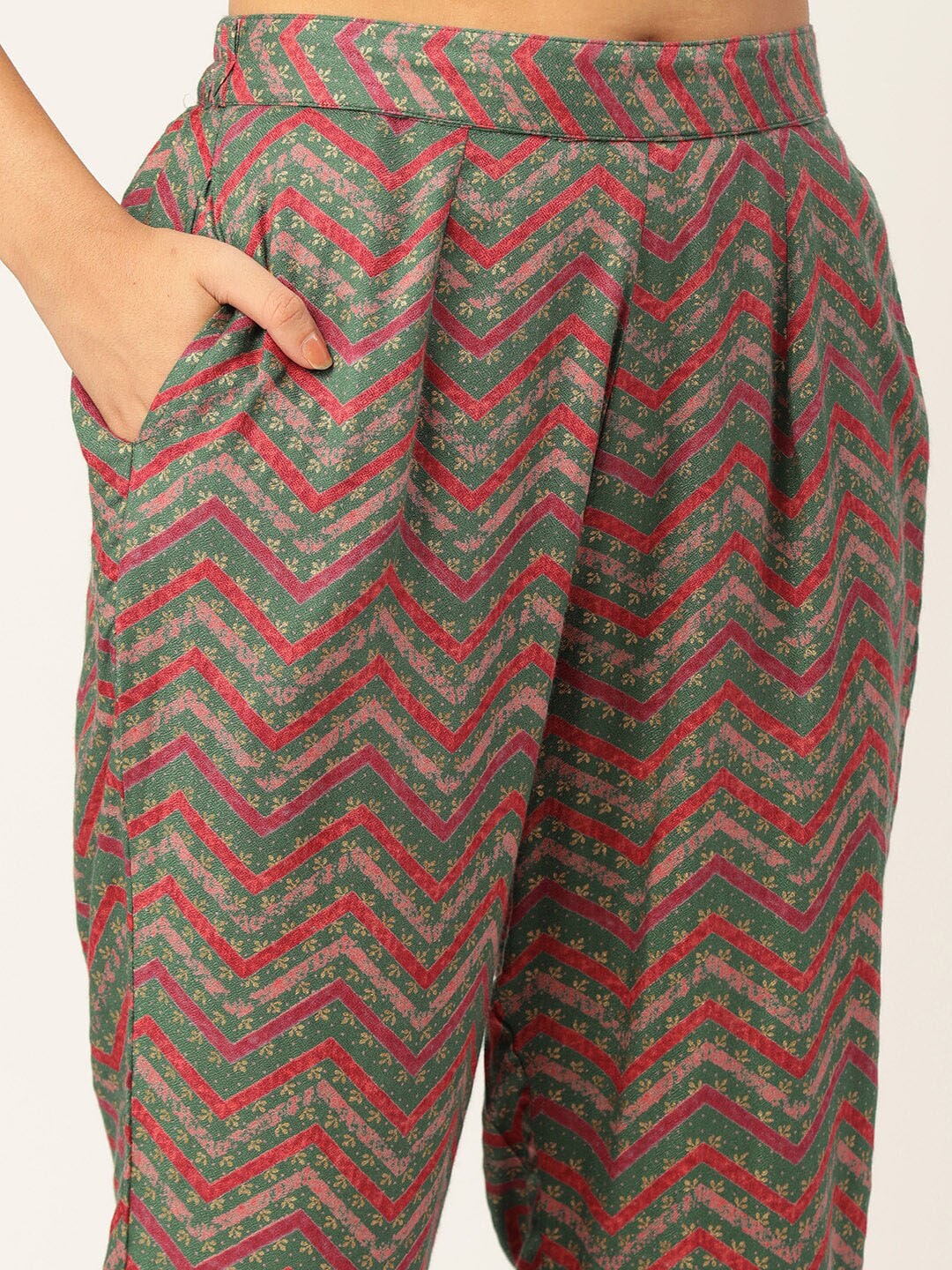 HERE&NOW Women Embroidered Kurta with Trousers & With Dupatta - Distacart