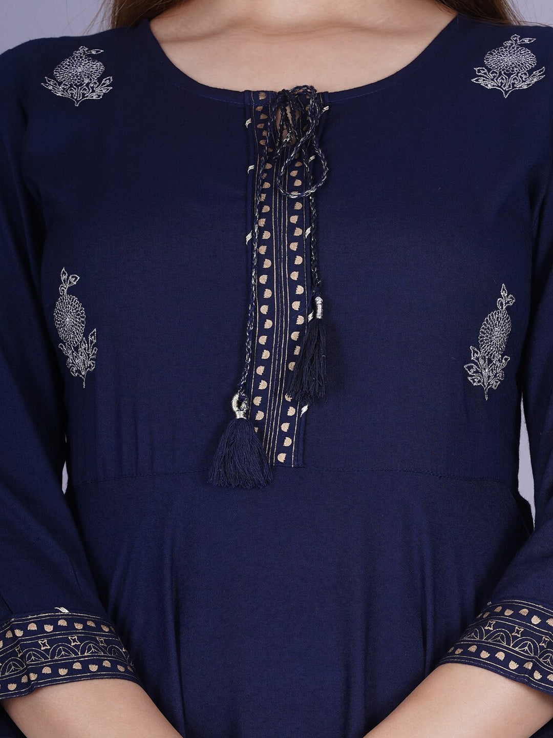 Kalini Women Blue Printed Anarkali Kurta - Distacart