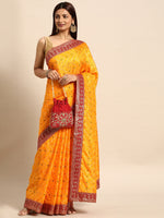 Thumbnail for Kalini Ethnic Motifs Woven Design Zari Pure Silk Saree - Distacart