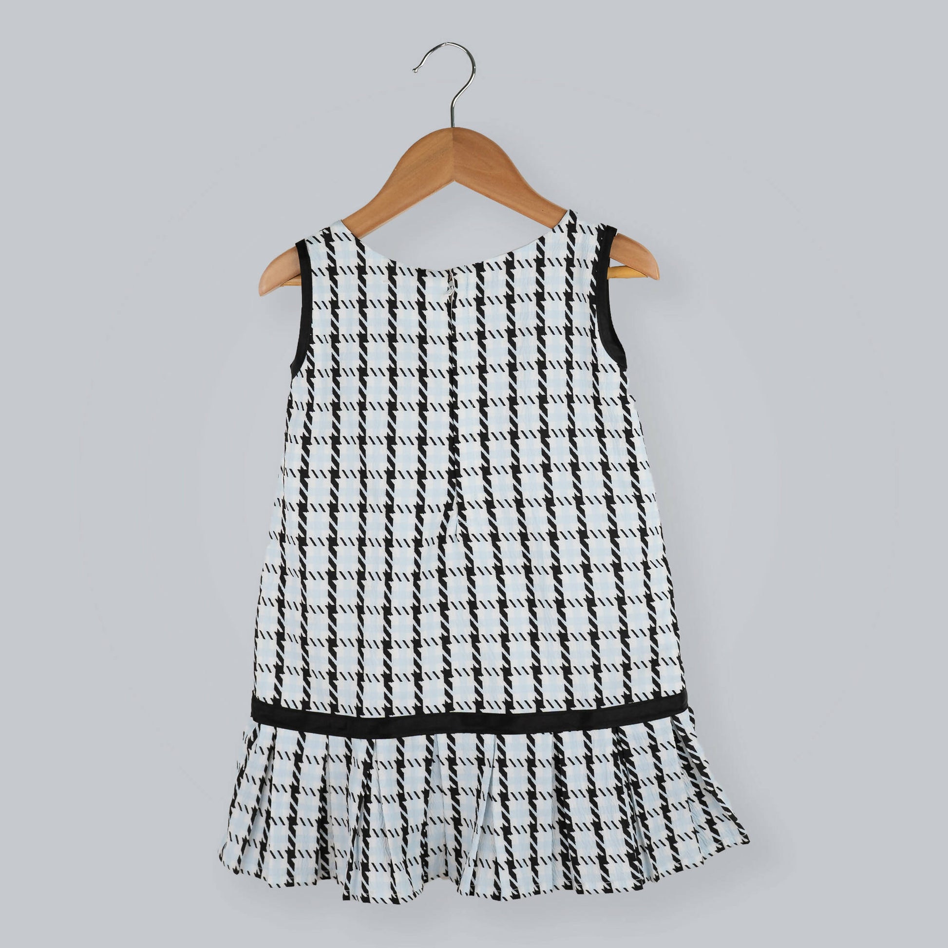 Pink Cow Fashions Box Print Dress With Bow - Distacart