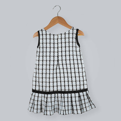 Pink Cow Fashions Box Print Dress With Bow - Distacart
