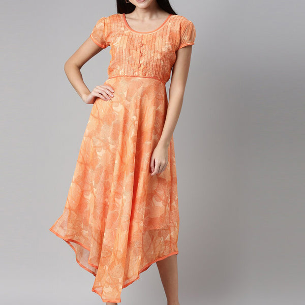 Souchii Chiffon Midi Dress - Distacart