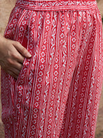 Thumbnail for Sangria Printed Pure Cotton Kurta With Trouser & Dupatta - Distacart