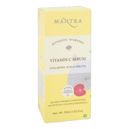 Mantra Herbal Vitamin C Serum With Hyaluronic Acid and Arbutin - Distacart