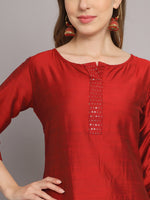 Thumbnail for Kalini Embroidered Sequinned Kurta with Trousers & With Dupatta - Distacart