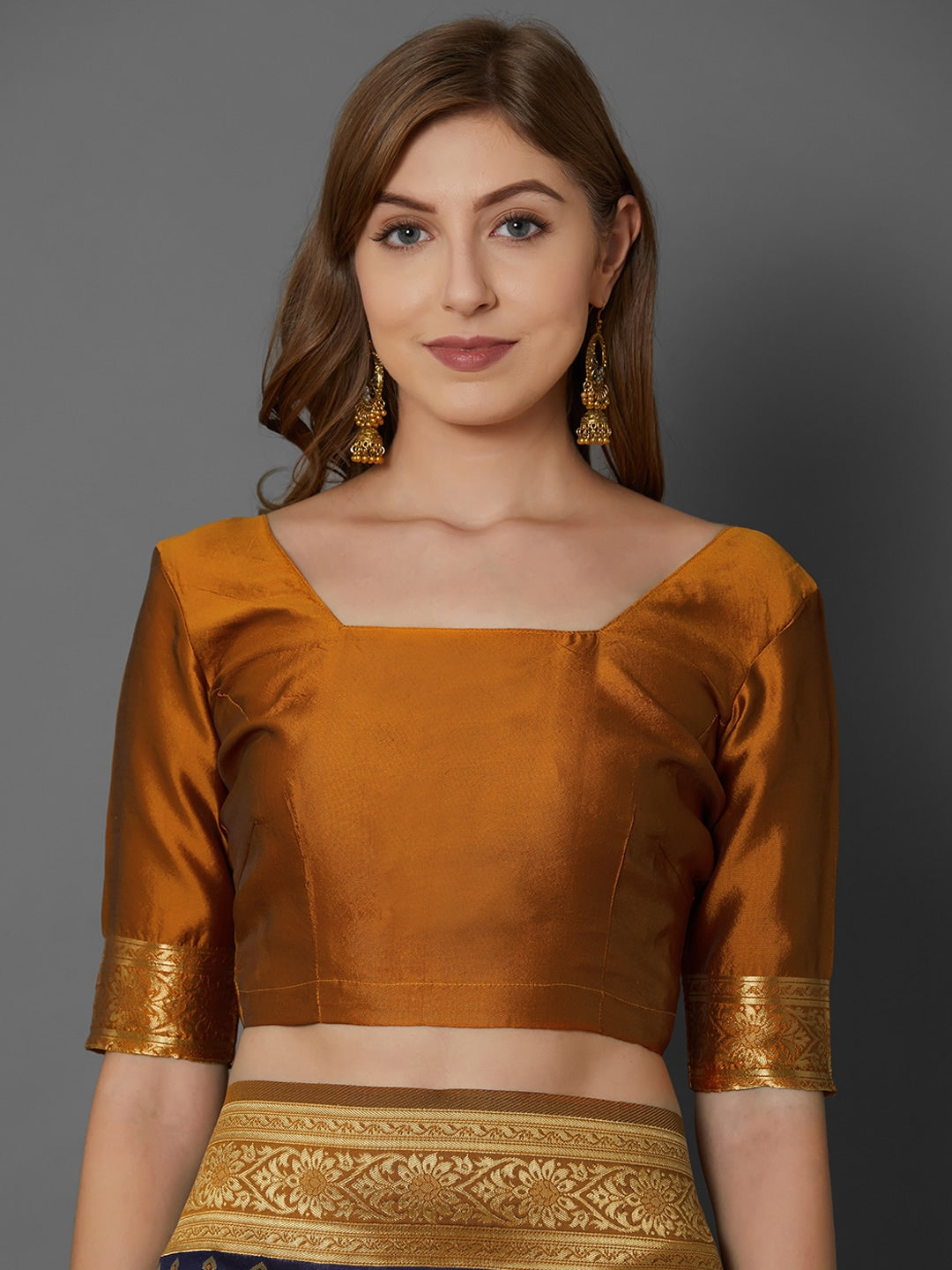 Mitera Navy Blue Silk Blend Woven Design Banarasi Saree - Distacart