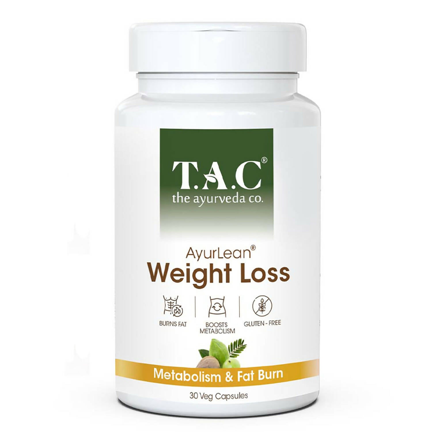 TAC - The Ayurveda Co. AyurLean Weight Loss Veg Capsules - Distacart