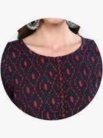 Thumbnail for Sangria Women Blue Geometric Printed Straight Kurta - Distacart