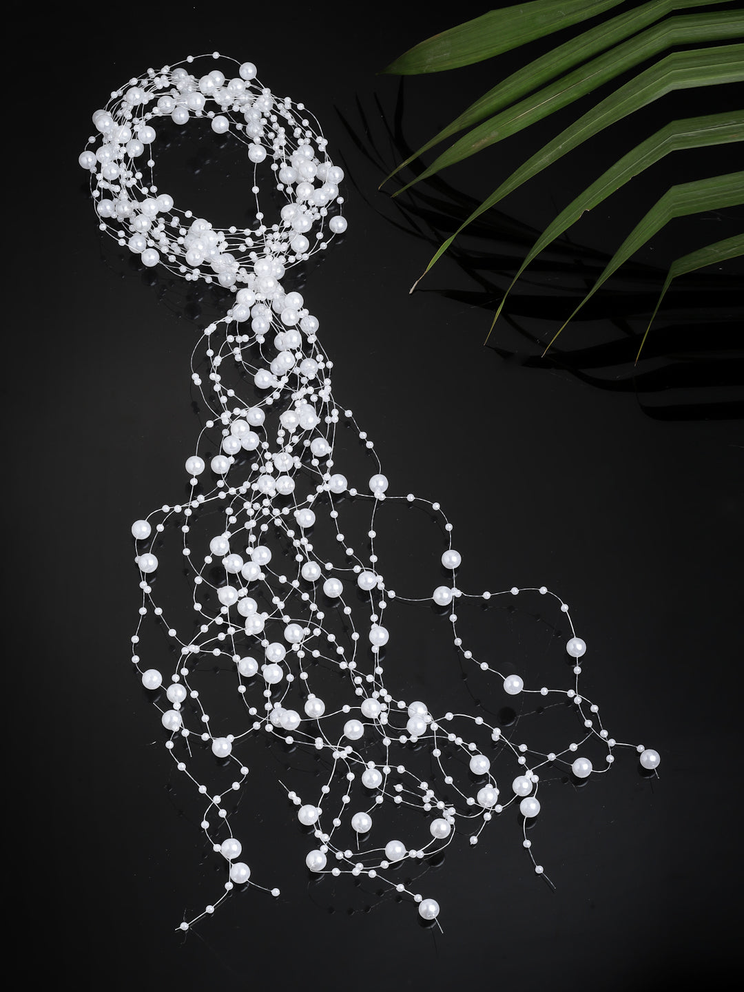 Panash Women White Pearls Embellished Tiara - Distacart