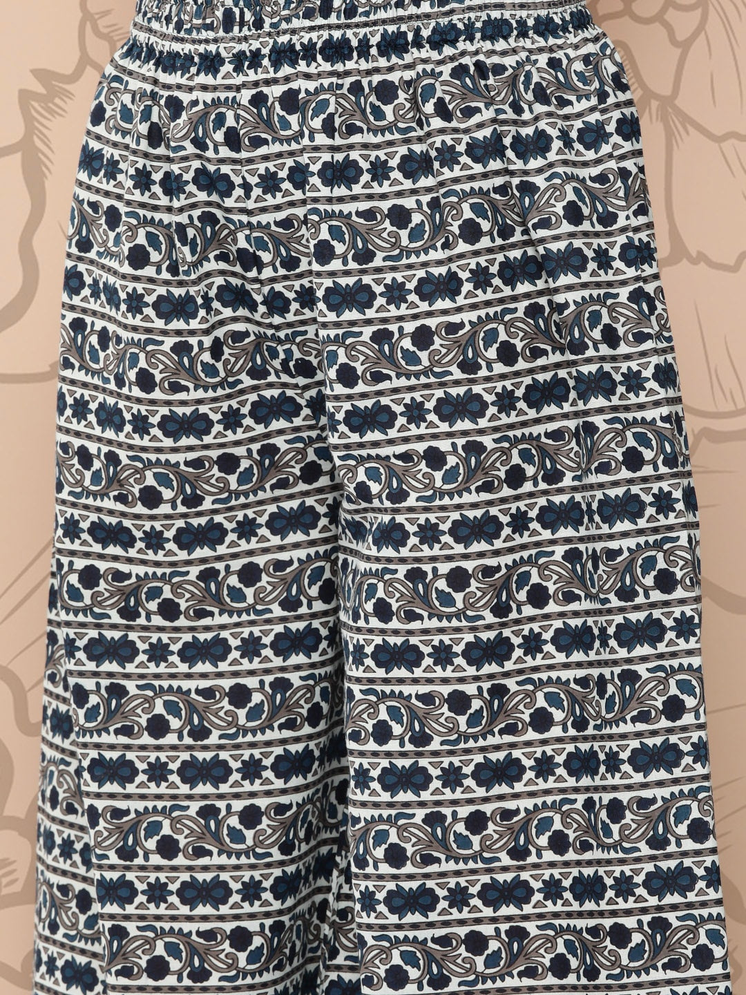 Kalini Women Floral Printed Empire Pure Cotton Kurti with Palazzos & With Dupatta - Distacart