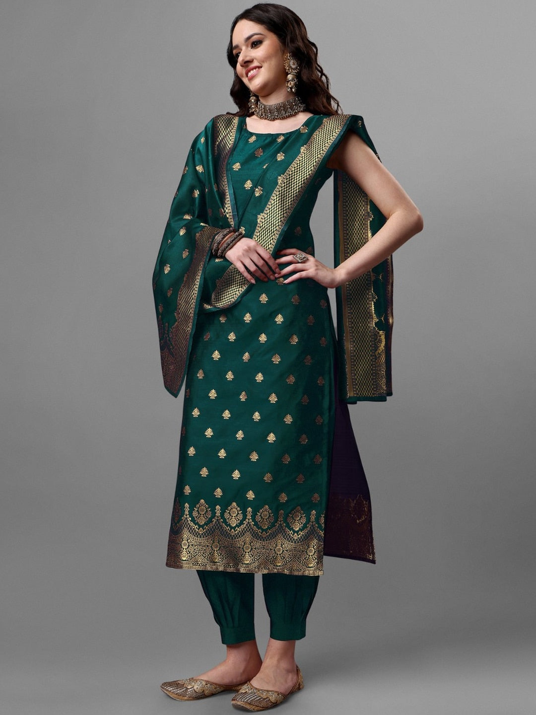 Kalini Regular Kurta with Salwar & With Dupatta - Distacart