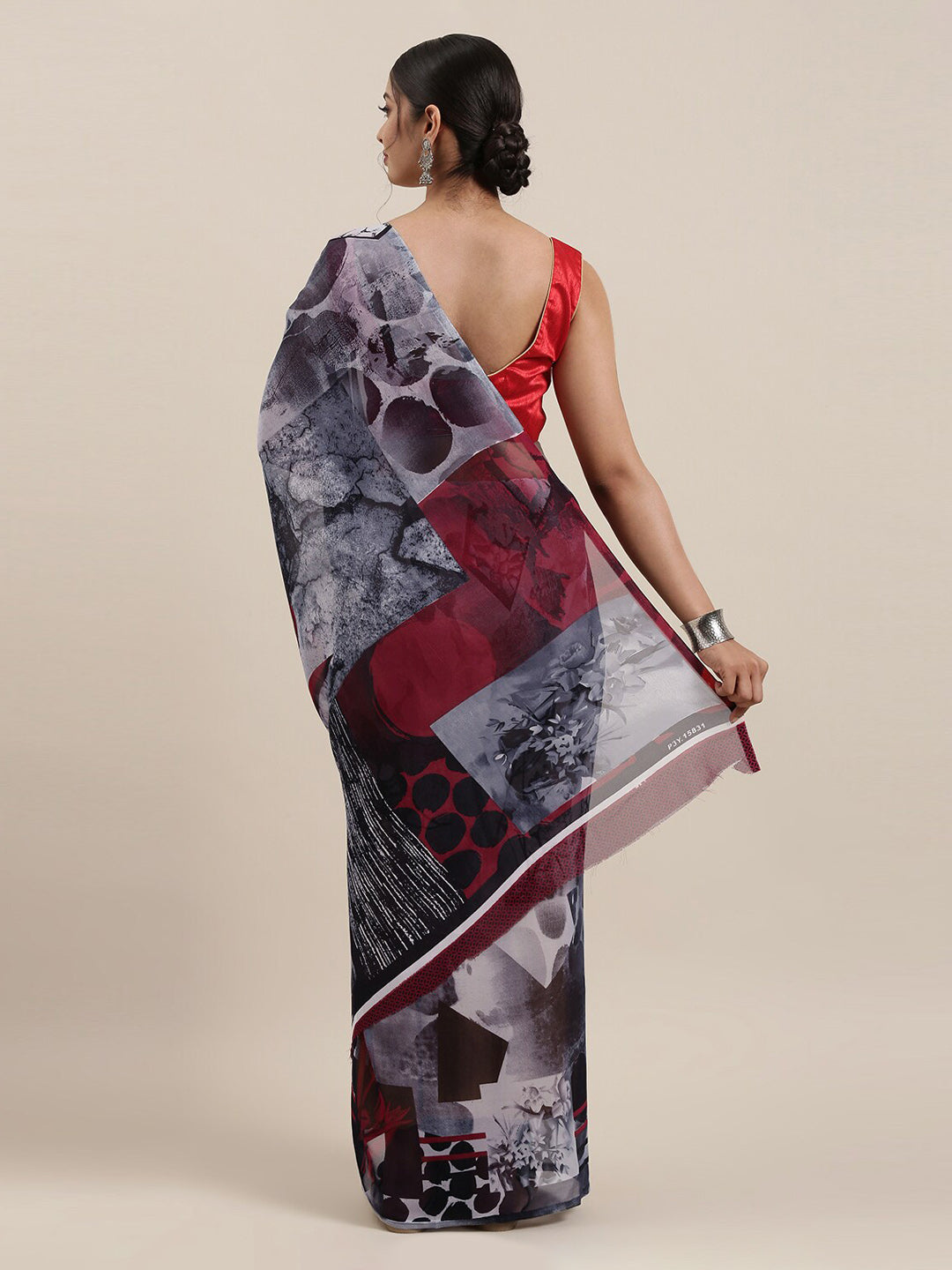 Kalini Pack Of 2 Printed Poly Georgette Sarees - Distacart