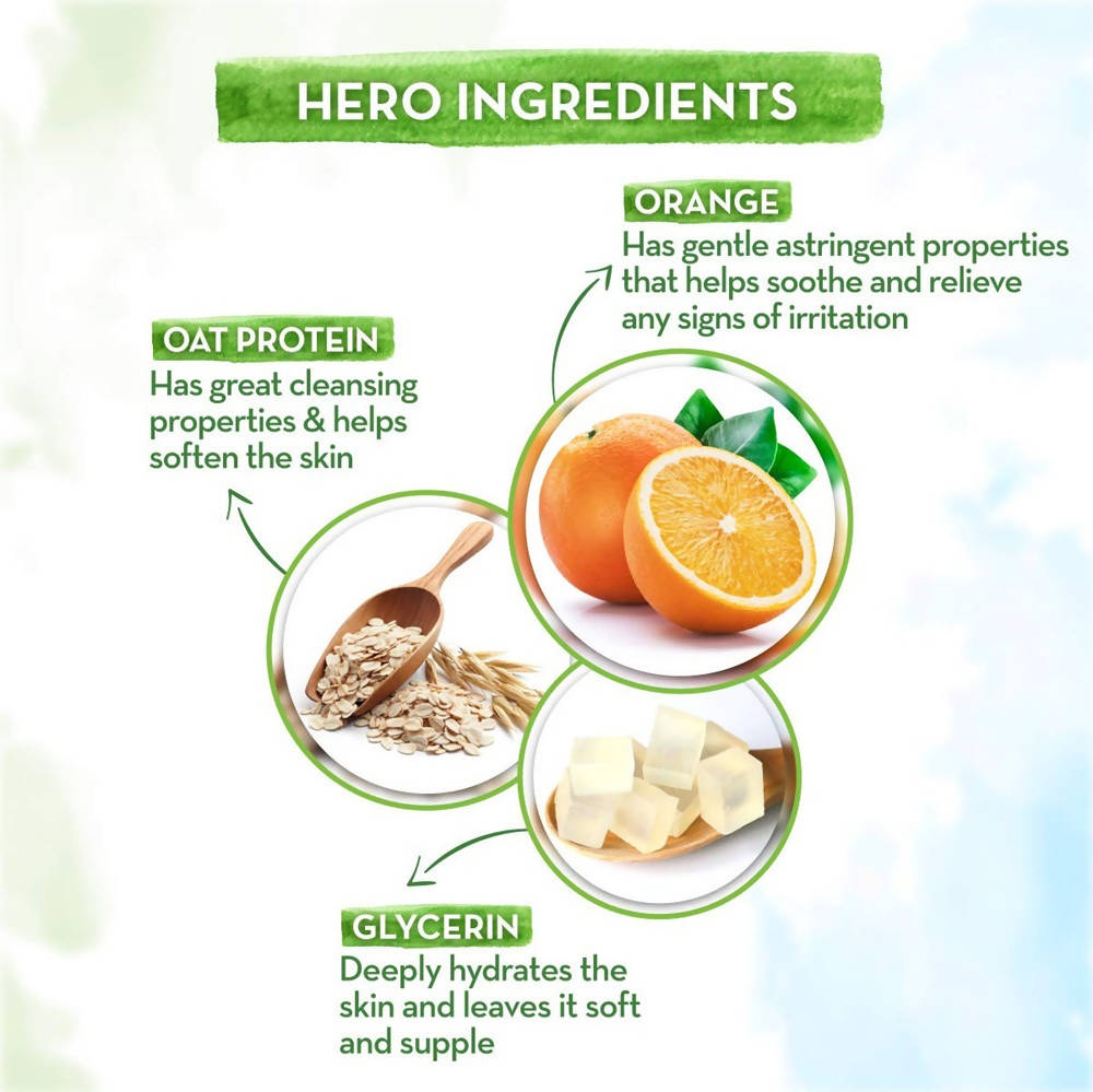 Mamaearth Original Orange Body Wash For Kids with Orange & Oat Protein Hero Ingredients