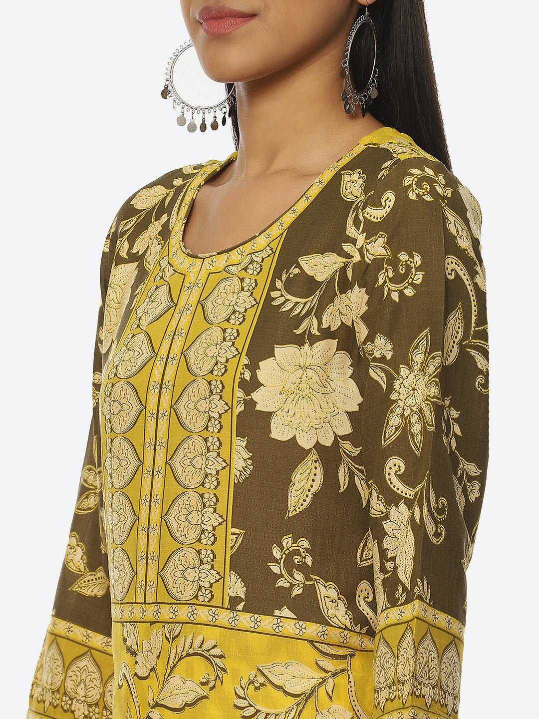 Biba Women Floral Printed Kurta - Distacart
