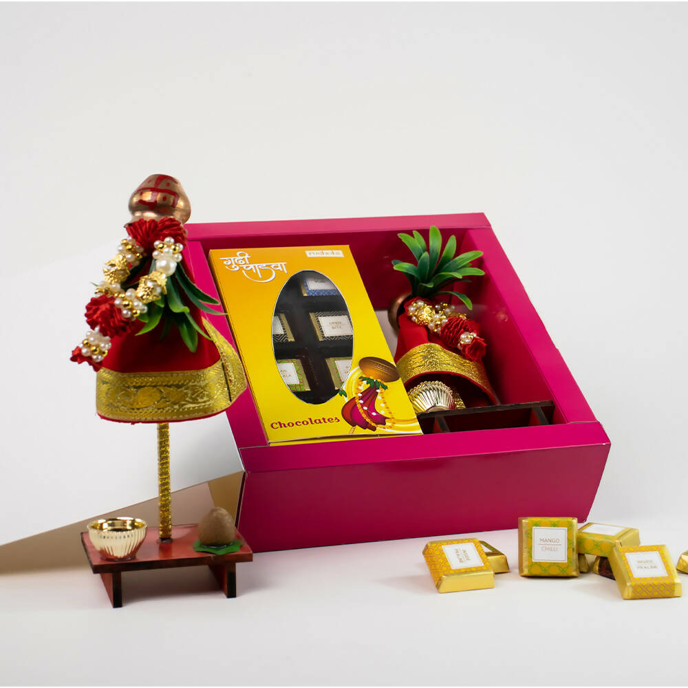 Dibha Ruchoks Gudipadwa Delight Assorted Chocolate Box With Gudi Showpiece For Gudipadwa - Distacart