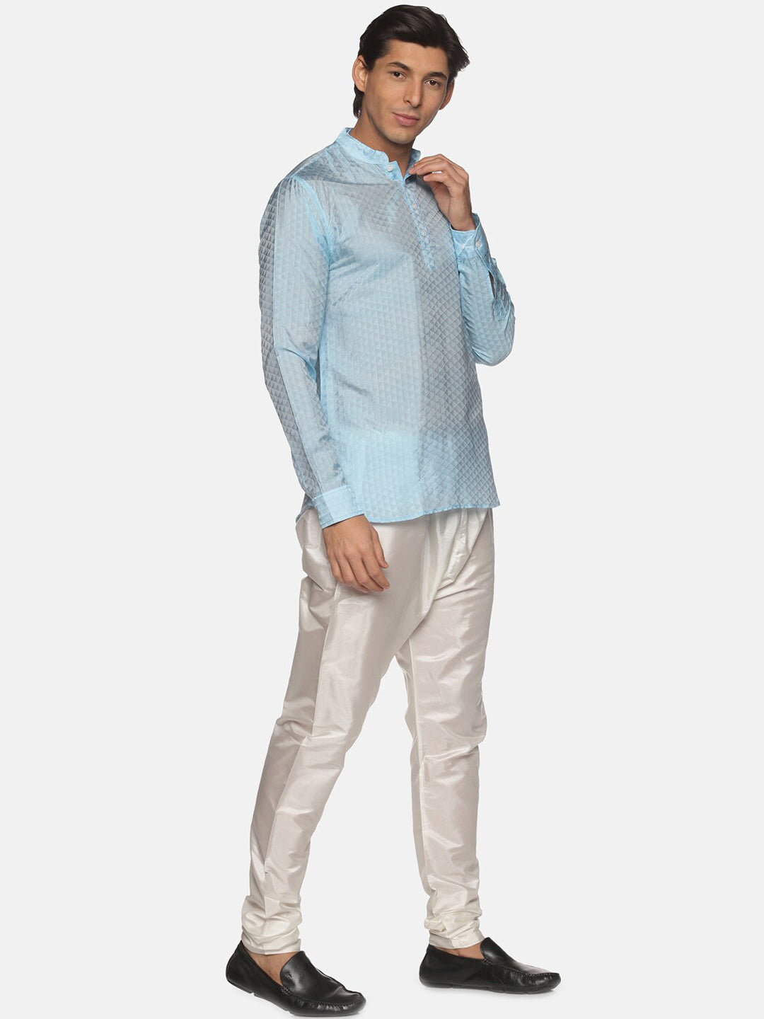 Sethukrishna Men Blue Kurta with Pyjama - Distacart
