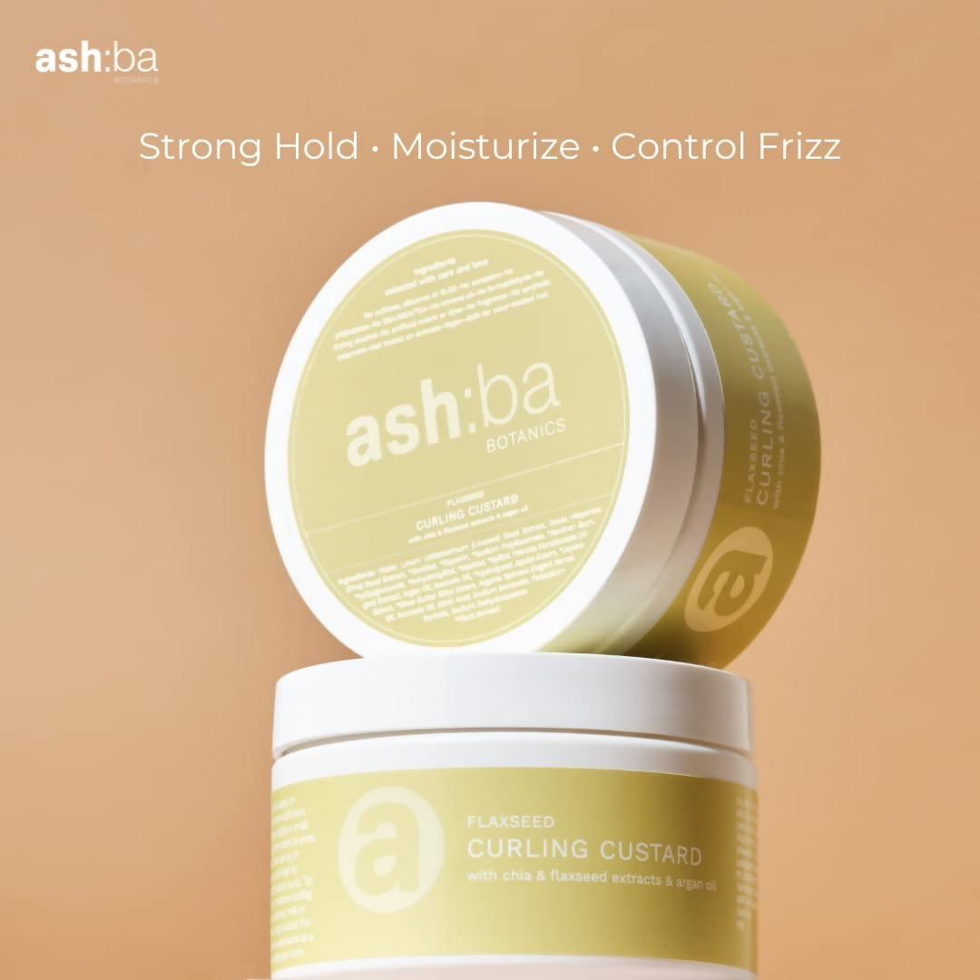 Ashba Botanics Flaxseed Curling Custard Hair Gel - Distacart