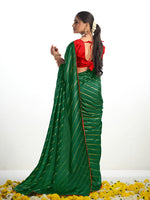Thumbnail for Sangria Striped Gotta Patti Saree - Distacart