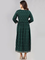 Thumbnail for Kalini Women Green Floral Printed Floral Anarkali Kurta - Distacart