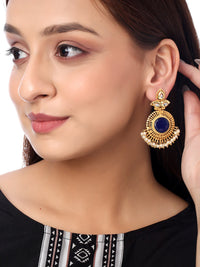 Thumbnail for Shoshaa Woman Gold-Toned Contemporary Drop Earrings - Distacart