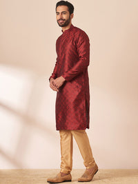 Thumbnail for Manyavar Men Woven Design Straight Kurta with Churidar - Distacart