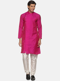 Thumbnail for Sethukrishna Men Rose Kurta with Pyjamas - Distacart