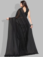 Thumbnail for Kalini Striped Poly Georgette Saree - Distacart