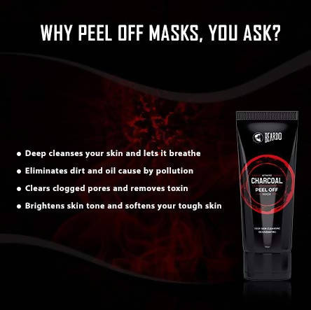 Beardo Activated Charcoal Peel Off Mask - Distacart