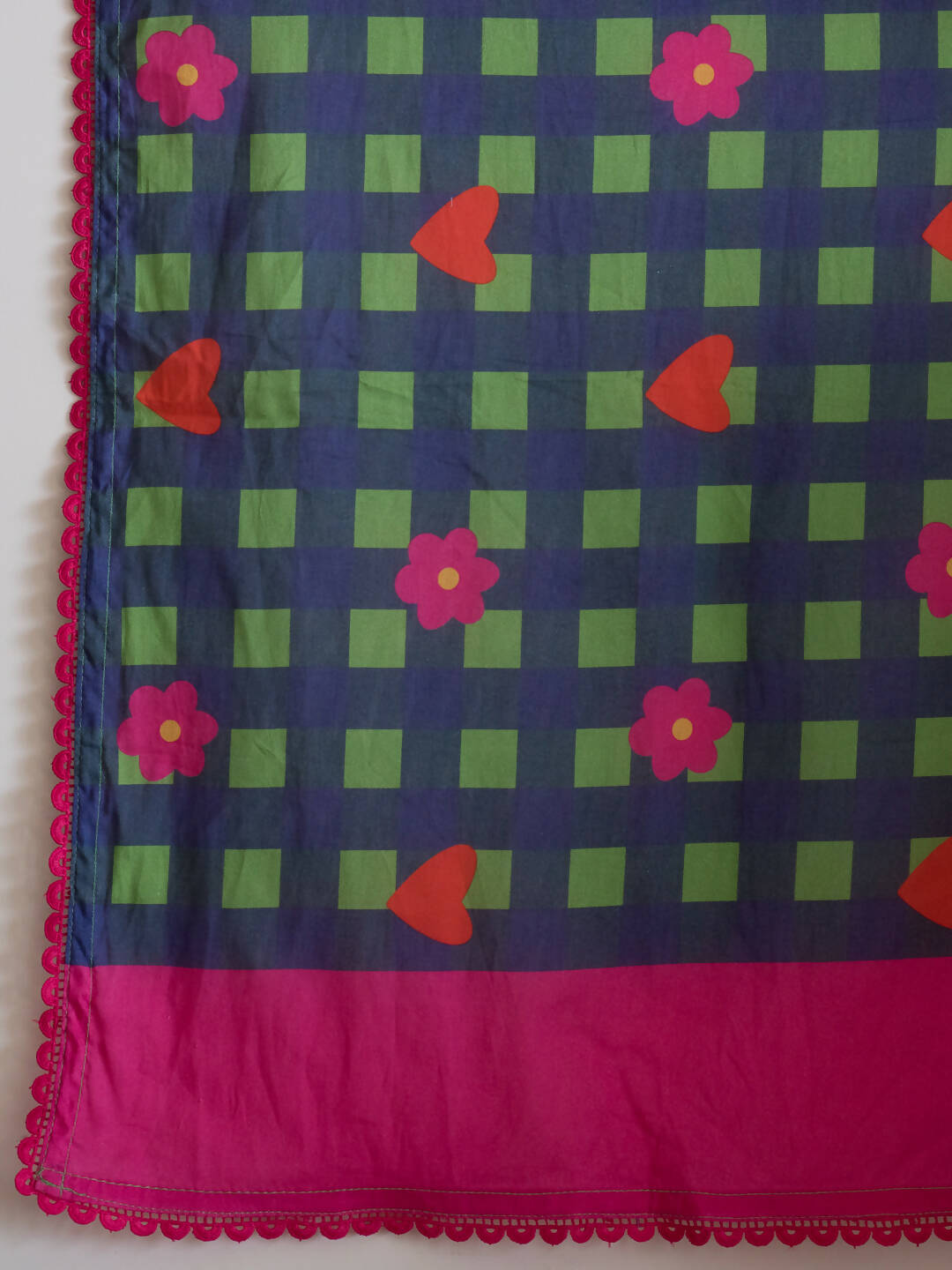 Suta Multi Color Checked Pure Cotton Saree - Distacart