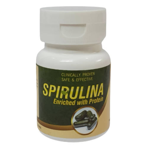 Deep Ayurveda Spirulina 500mg Veg Capsules - Distacart