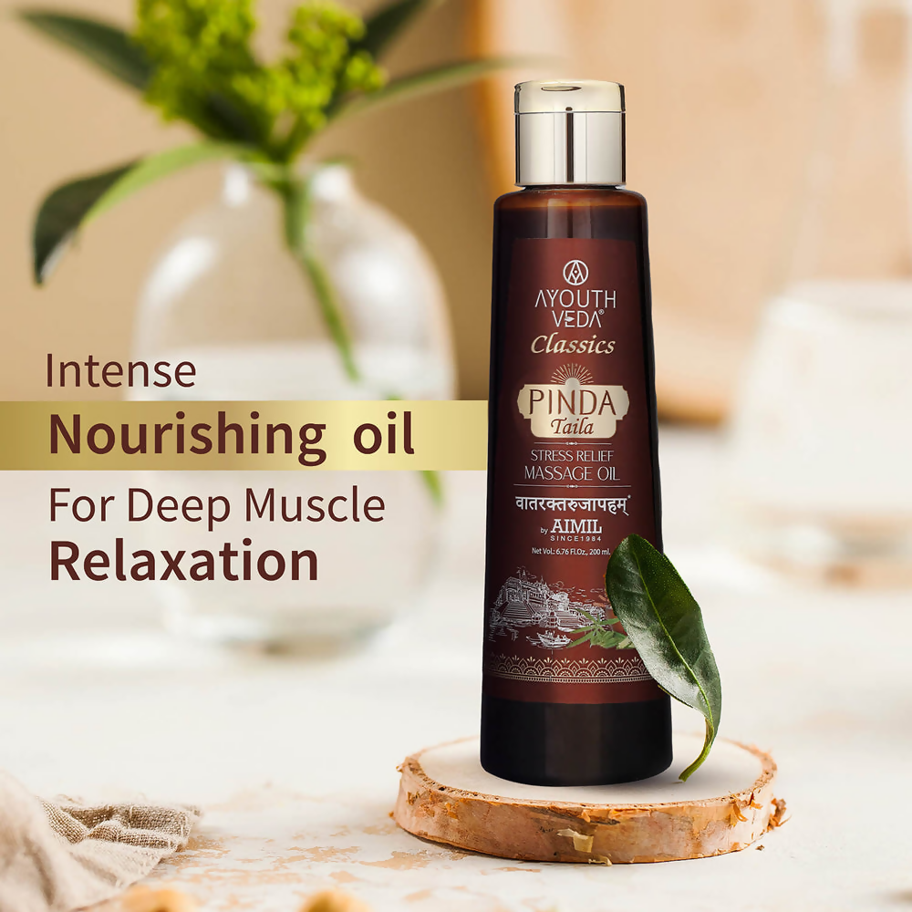 Ayouthveda Pinda Taila for Stress Relief Massage Oil - Distacart
