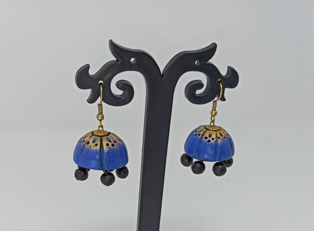 Terracotta Double Shade Hanging Jhumkas