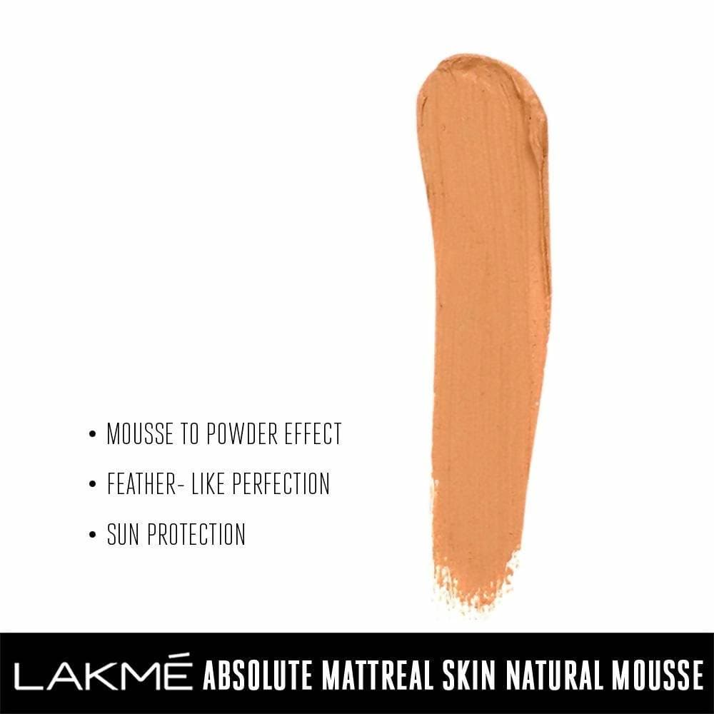 Lakme Absolute Mattreal Skin Natural Mousse - Golden Medium - Distacart