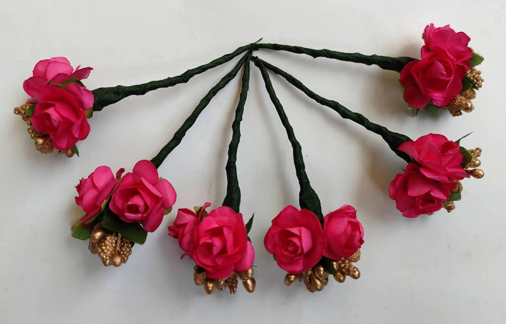 Pink Flower Brooches