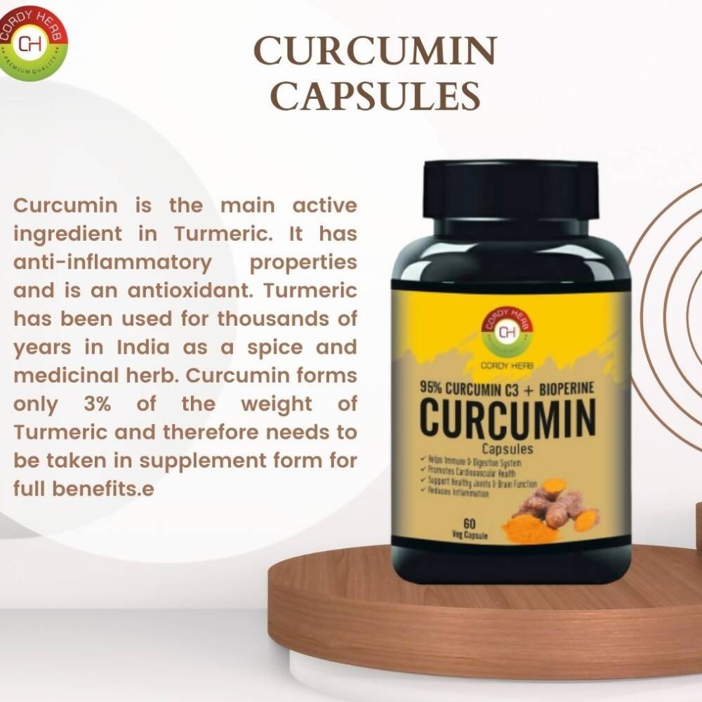 Cordy Herb Curcumin With Bioperine Extract Capsules - Distacart