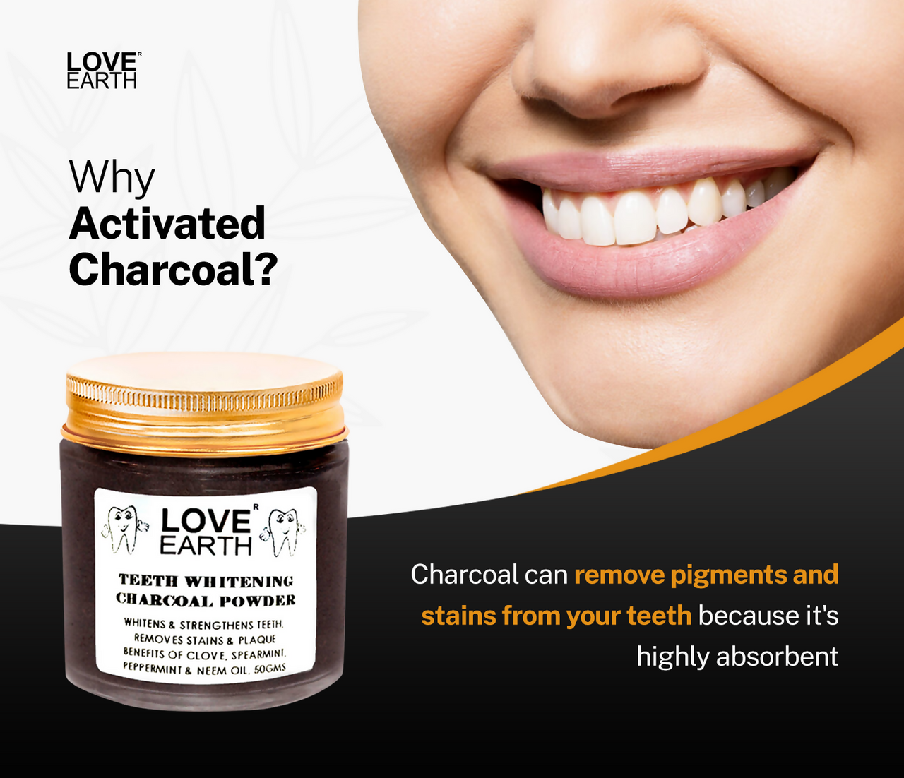 Love Earth Teeth Whitening Charcoal Powder - Distacart