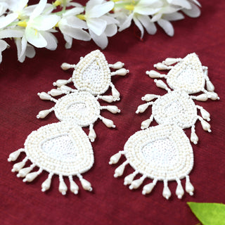 Mominos Fashion Johar Kamal Handicraft Off White Pearls Earrings - Distacart