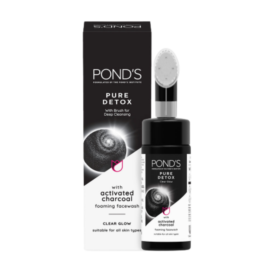 Ponds Pure Detox Foaming Brush Facewash - Distacart
