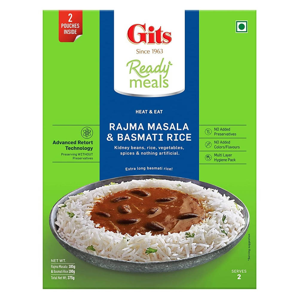 Gits Ready Meals Heat & Eat Rajma Masala & Basmati Rice - Distacart