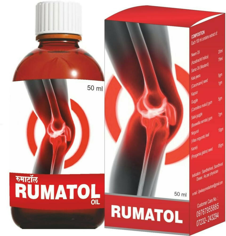 Ujwala Ayurvedashram Rumatol Back Pain & Joint Pain Fast Relief Oil - Distacart