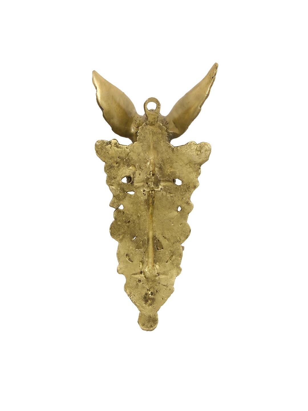eCraftIndia Gold-Toned Handcrafted Bird Wall Hanging with Diya for 5 wicks - Distacart