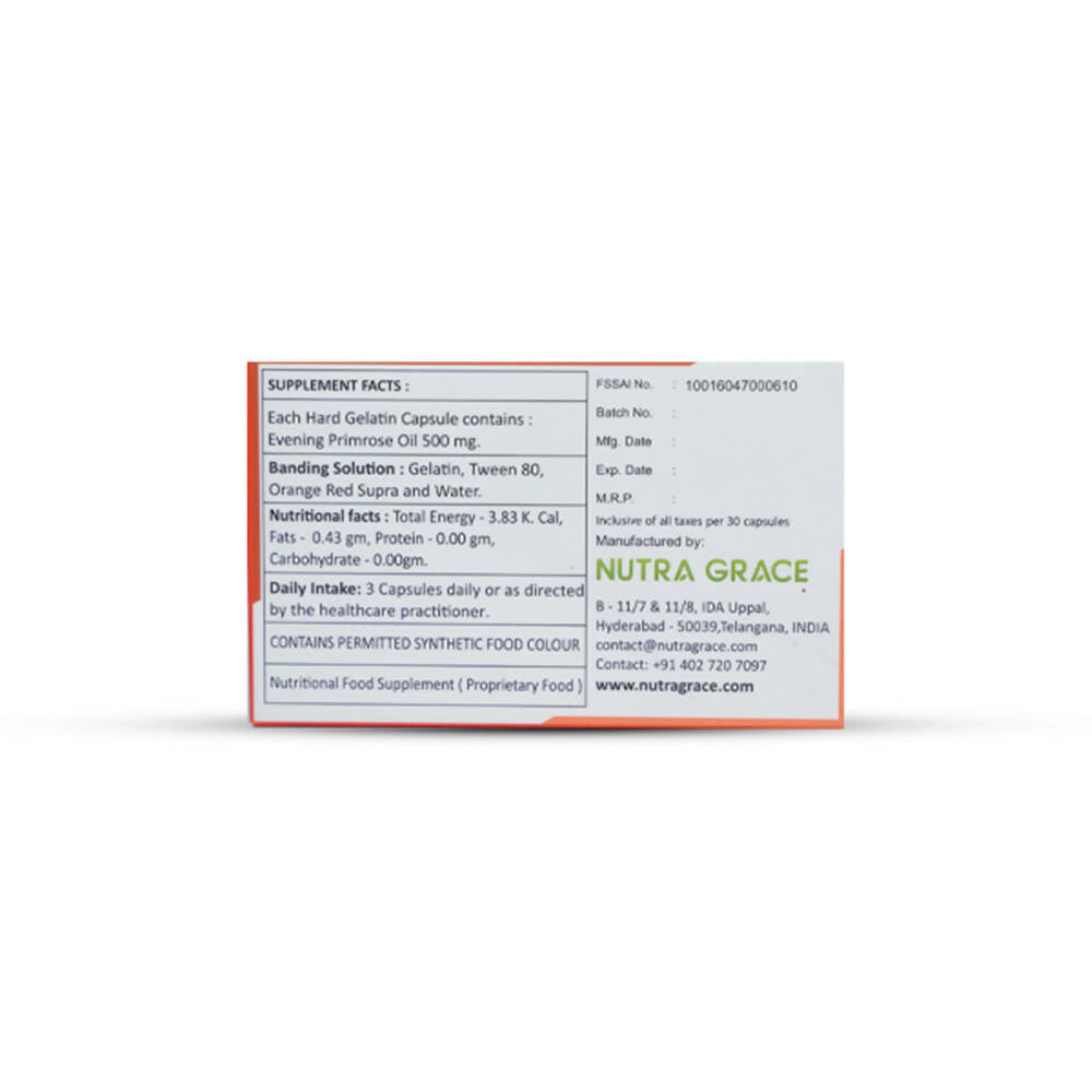 Nutra Grace Evening Primrose Oil E P Zen Capsules - Distacart