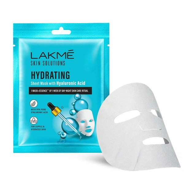 Lakme Solutions Sheet Mask Hydrating with Hyaluronic Acid - Distacart