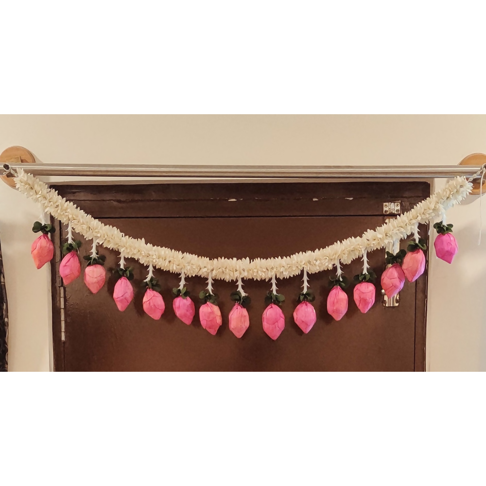 Fabric & Solawood Door Toran - Distacart