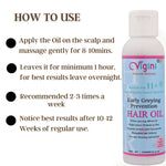 Thumbnail for Vigini Early Anti Greying Hair Care Oil with Amla, Onion Seed Oil, Flaxseed Oil - Distacart