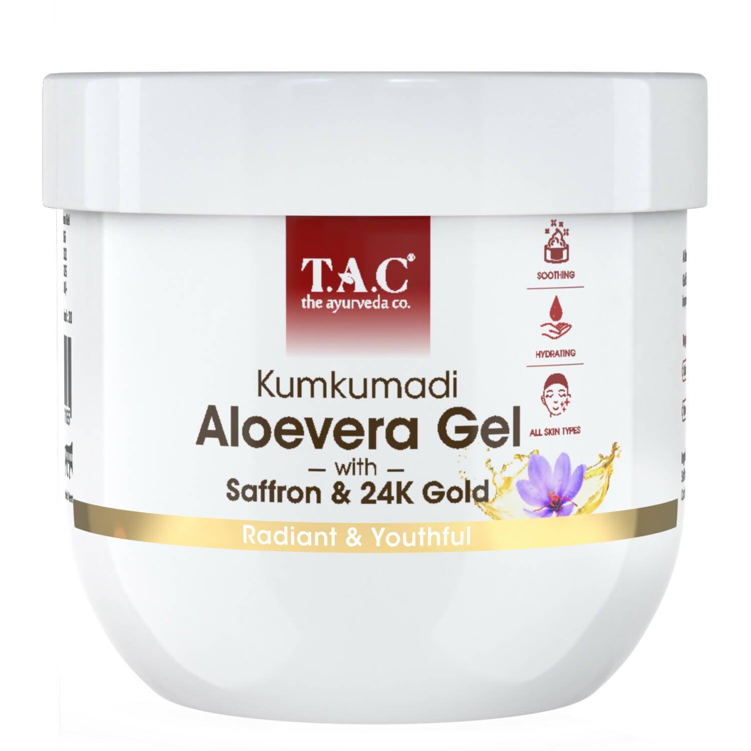 TAC - The Ayurveda Co. Kumkumadi Natural Aloevera Gel for Face & Body with Saffron & 24K Gold Flakes - Distacart