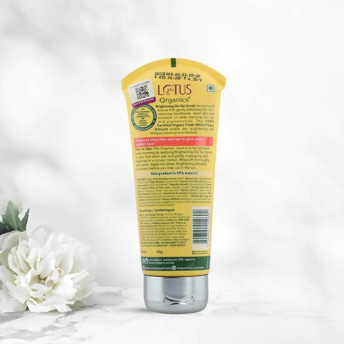 Lotus Organics+ Brightening De-Tan Scrub - Distacart