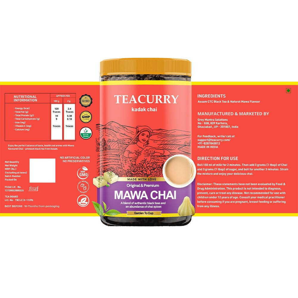 Teacurry Mawa Chai Powder - Distacart