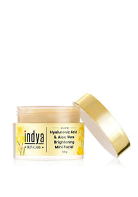 Thumbnail for Indya Hyaluronic Acid & Aloe Vera Brightening Mini Facial Benefits