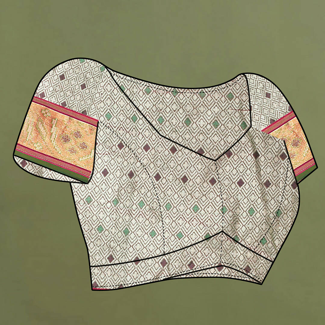 Lorenvalley Fashion Peach Patola Silk Woven Design Zari Meenakari Weaving Saree - Distacart